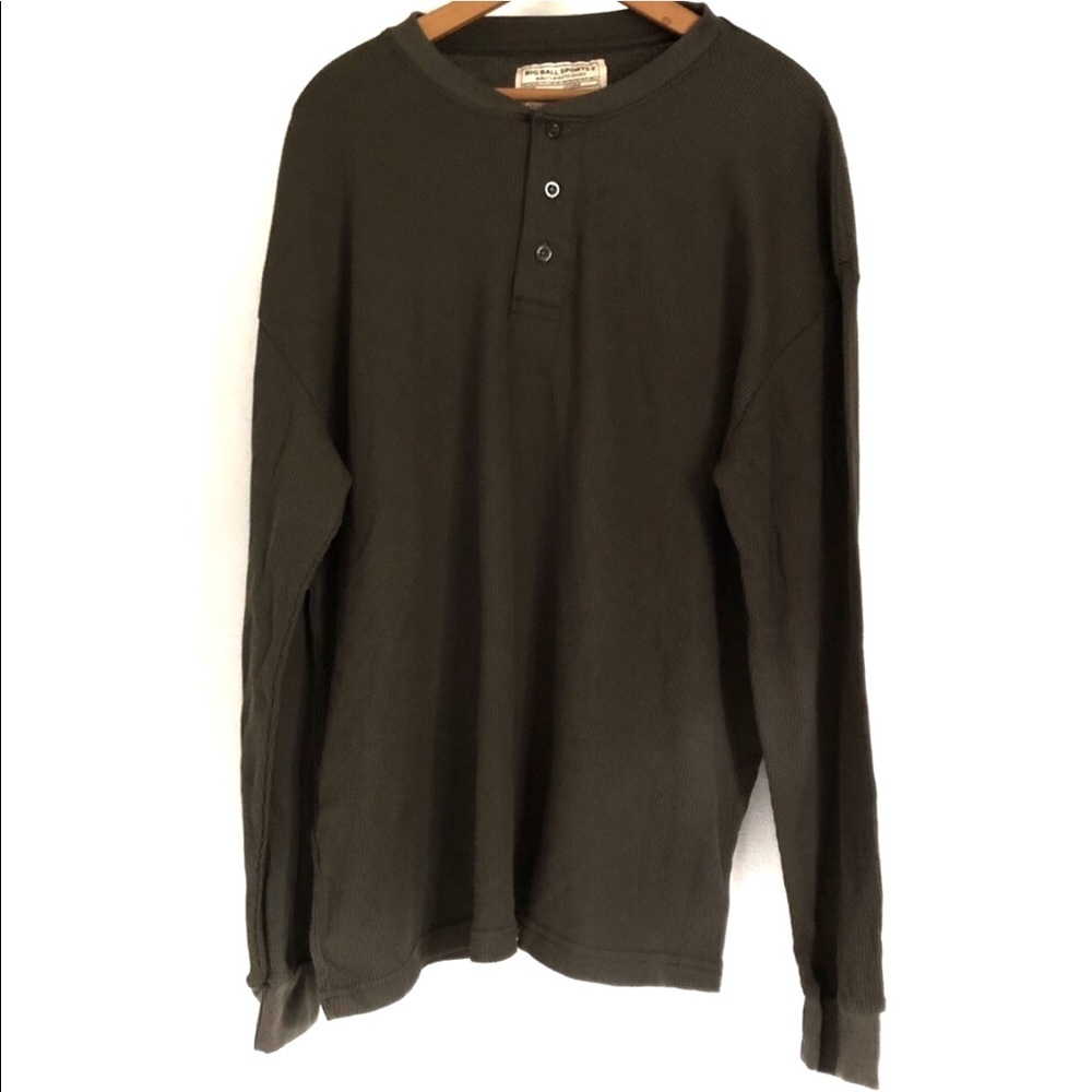 Big Ball Sports Olive Green Henley